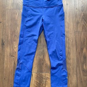 Lululemon leggings, Pace rival crop 23”, Size 4, *Blue